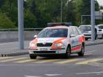 Polizei Genf unterwegs mit Skoda am 04.05.2014