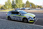 Dieser Skoda Octavia Streifenwagen der Stadtpolizei Liberec stand am 5.10.2026 vor der Wache an der 1. Maje gegen�ber vom Hauptbahnhof.
