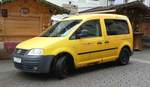 =VW Caddy von DHL auf Zustellertour in Berchtesgaden im Dezember 2018  