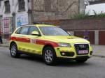Notarzteinsatzfahrzeug Audi Q5 4x4 Inneneinrichtung Autographe von UCL Saint-Luc Bruxelles, Aufnahme am 21.07.2010