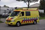 Rettungswagen Mercedes-Benz Sprinter 316CDI Inneneinrichtung De Vries der Feuerwehr Hoogstraten, Aufnahme am 27.08.2011