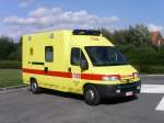 Rettungswagen Peugeot Boxer Aufbau Bosmans der Feuerwehr Ieper, aufgenommen 30/09/2006 am Jan Yperman Ziekenhuis 