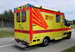 =MB Sprinter als Rettungsdienstfahrzeug des ASB Region Karlsruhe eingesetzt beim Tag der offenen Tür bei PI, Juli 2017