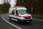 ASB Katastrophenschutz Main Kinzig Kreis Mercedes Benz Sprinter KTW am 12.03.23 bei einer Evakuierung in Hanau 