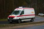 ASB Katastrophenschutz Mercedes Benz Sprinter KTW am 12.03.23 bei einer Evakuierung in Hanau