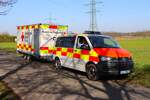 BRK VW T5 mit Hänger am 07.03.26 in Kleinostheim bei einer Großübung