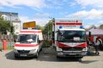 DKR OV Langenselbold Mercedes Benz Sprinter KTW und Atego LKW am 18.08.19 beim Tag der offenen Tür der Feuerwehr 