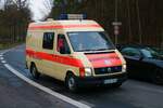 DRK Katastrophenschutz Mercedes Benz Sprinter KTW am 12.03.23 bei einer Evakuierung in Hanau