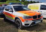 =BMW X5 des DRK Rettungsdienstes RHEINHESSEN-NAHE, steht auf dem Parkplatz der RettMobil 2025