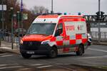 DRK Rettungsdienst Frankfurt Mercedes Benz Sprinter KTW  am 14.02.26 in Frankfurt am Main an der Uni Klinik