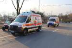 DRK Frankfurt und Die Johanniter Mercedes Benz Sprinter KTW (Akkon Frankfurt 63/93-7) und (Rotkreuz Frankfurt 62/93-6) am 21.03.26 bei der FRARescueFusion