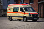 Hier zusehen gibt es den VW Crafter 35 als Krankentransportwagen 4-Tragen (KTW-4) der DRK Bereitschaft Bad Schwartau.