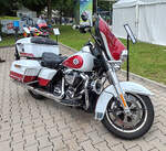 =Harley Davidson Police Elektra Glide, als Einsatzfahrzeug des DRK Fulda, ausgestellt beim Hessentag in Fulda, 06-2026