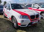 =BMW X3 der JOHANNITER RV RHEINHESSEN, gesehen auf dem Parkplatz der 2025er Rettmobil in Fulda