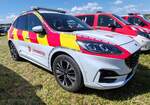 =Ford Kuga der Johanniter RV HANAU & MAIN-KINZIG, gesehen auf dem Parkplatz der 2025er Rettmobil in Fulda