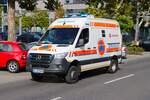 Die Joahnniter Mercedes Benz Sprinter KTW der MTF bei der Katastrophenschutzübung Frankopia 2025 im Frankfurter Osthafen am 20.09.25