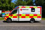 Nagelneuer Malteser Mercedes Benz Sprinter RTW (Johannes Main-Kinzig 13/83-01) am 10.08.25 in Hammersbach bei einer Übung danke an das Team das ich Fotos machen durfte