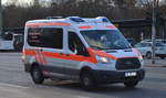 Ein FORD Transit Krankentransportfahrzeug der Fa. Krankentransport Stahl GmbH aus Berlin am 10.01.20 Berlin Marzahn.