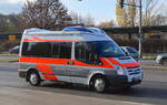 Gesund Transport GmbH aus Berlin mit einem FORD TRANSIT Krankentransportfahrzeug am 18.11.22 Berlin Marzahn.