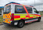=MB Sprinter als Krankentransporter von MKT-Krankentransport rastet im Juli 2026 an der A 7