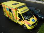 Promedica ASG Ambulanz Leipzig GmbH: RTW auf Basis Mercedes-Benz mit Kastenaufbau am 07.10.2014 in Leipzig.