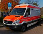 . Mercedes Benz Krankenwagen der Gemeinde Schengen gesehen am 18.10.2014