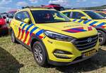 =Hyundai Tucson als Einsatzfahrzeug einer niederländischen Ambulance, steht auf dem Parkplatz der 2025er Rettmobil in Fulda