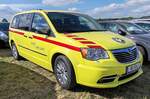 =Lancia Voyager von EUROP AMBULANCE aus Österreich, gesehen auf dem Parkplatz der 2025er Rettmobil in Fulda