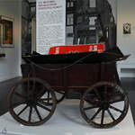 Dieser alte Handwagen war Anfang August 2021 im Heimatmuseum  Unser Fritz  in Herne zu sehen.