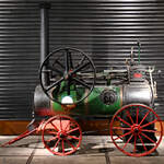 Diese Dampfmaschine des einst bedeutenden britischen Maschinenbauers Marshall, Sons & Co.