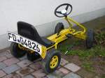 Fahrzeug eines Kindergartenkindes, gesehen in 36100 Petersberg-Marbach