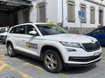Ein Škoda Kodiaq von Taxi Aletsch am 17.8.19 auf dem Bahnhofplatz Brig.