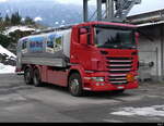 Scania R 420 mit Tankaufbau abgestellt in Arth-Goldau am 29.01.2023