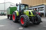=Claas Arion 640 steht auf dem Betriebshof der Raiffeisen-Warenzentrale in Hünfeld zur Getreideablieferung, August 2016
