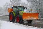 Claas Axos 340 Winterdienstfahrzeug am 26.01.26 in Langenselbold West