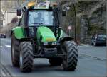 Deutz Traktor fotografiert in den Straßen von Clervaux am 04.03.2011.