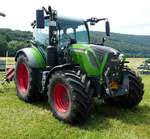 =Fendt 313 Vario, gesehen auf dem Ausstellungsgelände der Fendt-Freunde Bad Bocklet im Juni 2018