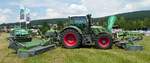 =Fendt 724 Vario, gesehen auf dem Ausstellungsgelände der Fendt-Freunde Bad Bocklet im Juni 2018