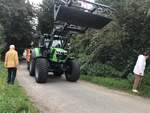 Ein Traktor in Am Hainborn in Bad Vilbel. 20.09.2021 | 15:19 Uhr