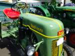 Deutschland, Eifel, Lasel, Oldtimer Traktoren Ausstellung während des autofreien Sonntags am 9. Juni 2014 - Traktor: Bautz 12PS, Detailaufnahme.