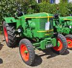 Deutz F3L514, BJ 1959, 45 PS, 3Zyl, 3990 ccm, stand in Nocher beim Oldtimertreffen neben Artgenossen. 23.08.2026