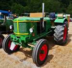 Deutz F4L514, BJ 1952, 5322 ccm, 60 PS, aufgenommen beim Oldtimertreffen in Warken.