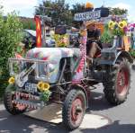 ein liebevoll verunstalteter Eicher Leopard, gesehen bei der Oldtimerausstellung der  Alten Zylinder  Hilders im Juni 2015