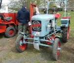 Eicher steht bei der Oldtimerausstellung der Traktor-Oldtimer-Freunde Wiershausen, April 2012
