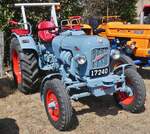 Eicher Tiger EM 200, BJ 1963, 28 PS, 2 Zyl, aufgenommen beim Oldtimertreffen in Nocher. 23.08.2026
