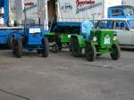 Diese beiden Eigenbau traktoren waren zum Bulldogtreffen auf dem AGRA gelände in Markkleeberg zu sehen