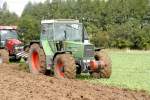 Fendt Favorit 612 LSA, das Fahrzeug des sp�teren Siegers im 4-Scharpfl�gen, w�hrend der letzten Vorbereitung vor der Wertung beim Leistungspfl�gen in 36100 Petersberg - B�ckels am 13.09.2008.