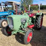 =Güldner Burgund, 25 PS, präsentiert bei der Oldtimerausstellung der OLDTIMERFREUNDE OHMTAL in Dannenrod, 09-2025