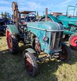 =Hanomag R 217 mit Bandsäge, ausgestellt bei der Oldtimerausstellung der OLDTIMERFREUNDE OHMTAL in Dannenrod, 09-2025