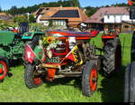 Roter Hürlimann D-70 zu Besuch am Oldtimer Treffen in Lüterswil/SO am 31.08.2025